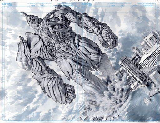 OLYMPUS SAGA MEGALITH 1 CVR W LEWIS LAROSA ORIGINAL ART ED 2