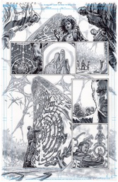 OLYMPUS SAGA MEGALITH 1 CVR X LEWIS LAROSA ORIGINAL ART ED 2