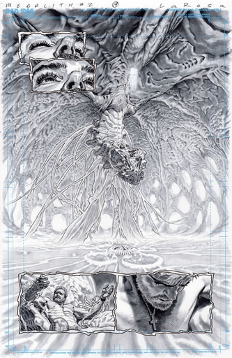 OLYMPUS SAGA MEGALITH 1 CVR Z LEWIS LAROSA ORIGINAL ART ED 2