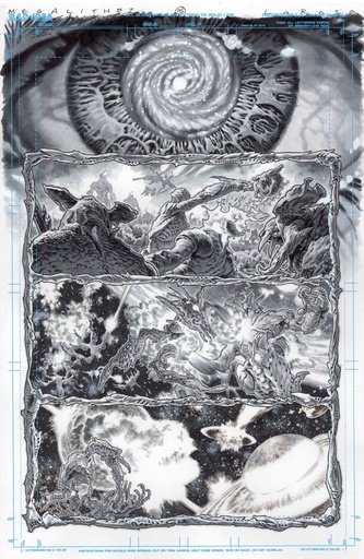 OLYMPUS SAGA MEGALITH 1 CVR AA LEWIS LAROSA ORIGINAL ART ED