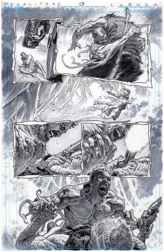 OLYMPUS SAGA MEGALITH 1 CVR AE LEWIS LAROSA ORIGINAL ART ED
