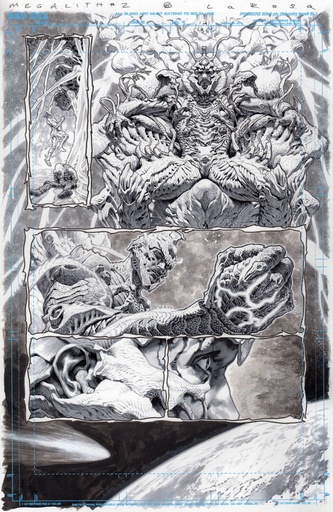 OLYMPUS SAGA MEGALITH 1 CVR AF LEWIS LAROSA ORIGINAL ART ED