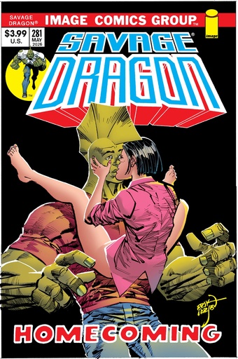 SAVAGE DRAGON 281 CVR B ERIK LARSEN 70S TRADE DRESS VAR