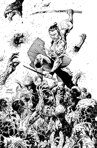 DEAD SAMURAI 8 CVR D INC 1:10 JIM LEE B&W VIRGIN VAR