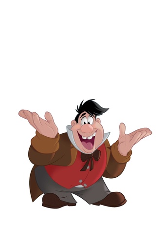 DISNEY VILLAINS GASTON 4 CVR G INC 1:15 ANIMATION ART VIRGIN