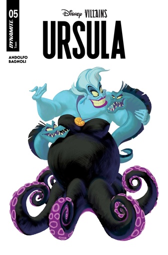 DISNEY VILLAINS URSULA 5 CVR D ANIMATION ART VAR