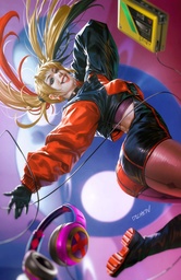 HARLEY QUINN 63 CVR D DERRICK CHEW CARD STOCK VAR