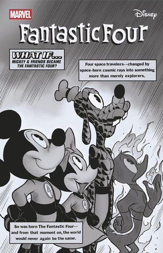 FANTASTIC FOUR #6 IVAN BIGARELLA BLACK AND WHITE DISNEY WHAT