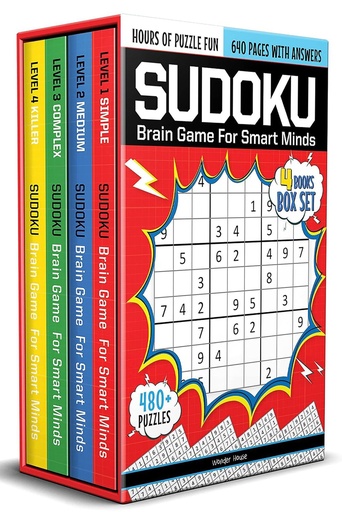 Sudoku - Brain Games For Smart Minds Box Set Of 4 Books : Br