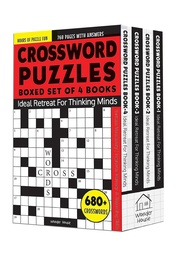 Crossword Puzzles Boxed Set [4 Books] - 680+ Engaging Crossw