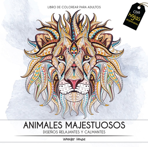 Adult Colouring Books Majestic Animals - Spanish