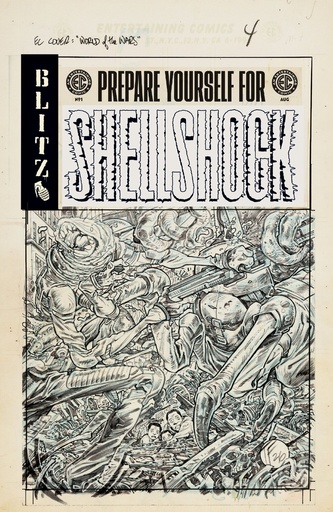 EC SHELLSHOCK 1 CVR F INC 1 20 TOM FOWLER B&W ARTIST ED VAR