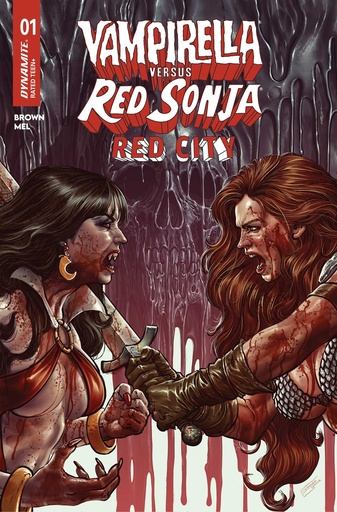 VAMPIRELLA VS RED SONJA RED CITY 1 CVR B DIEGO YAPUR VAR