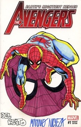 DF MARVEL COMICS COMMISSIONED COVER ART SIGNED AND REMARKED