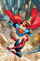 MARVEL/DC SPIDER-MAN/SUPERMAN 1 PEPE LARRAZ RATIO VIRGIN
