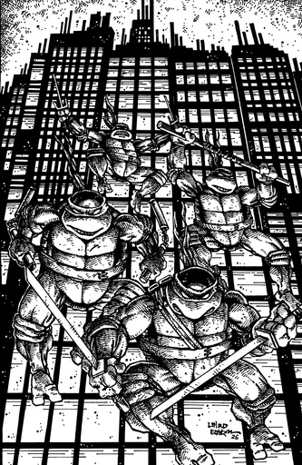 TMNT 20 300TH RI (FULL ART B&W)