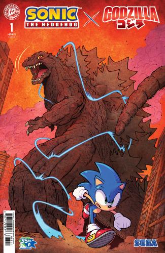 SONIC THE HEDGEHOG X GODZILLA 1 COVER A (LAWRENCE)