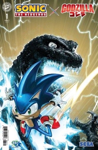 SONIC THE HEDGEHOG X GODZILLA 1 VAR D (CRAIN)