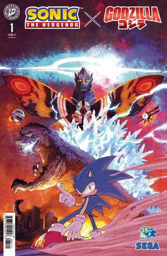 SONIC THE HEDGEHOG X GODZILLA 1 VAR RI (50) (ARQ)