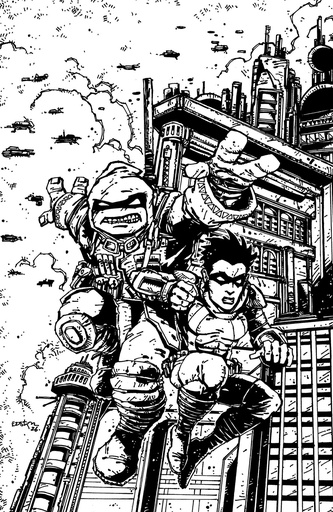 TMNT THE LAST RONIN (50) (B&W)