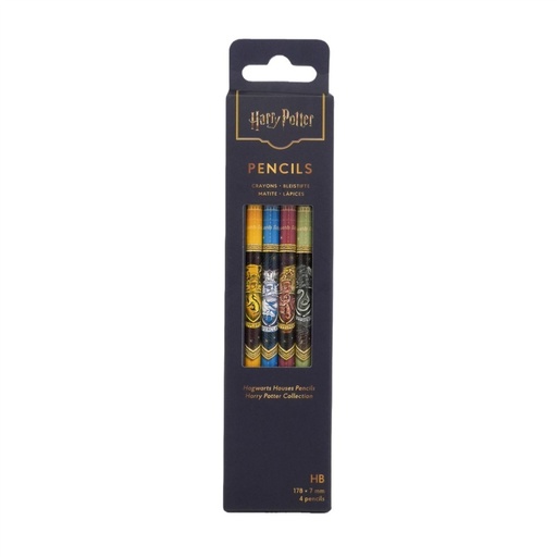 HARRY POTTER COLLECTION HOGWARTS HOUSES PENCILS 4 PACK