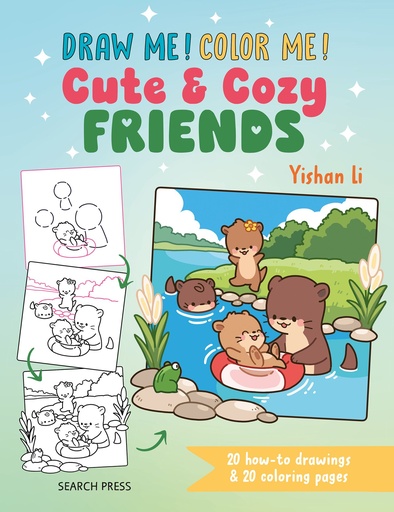 DRAW ME COLOR ME CUTE & COZY FRIENDS