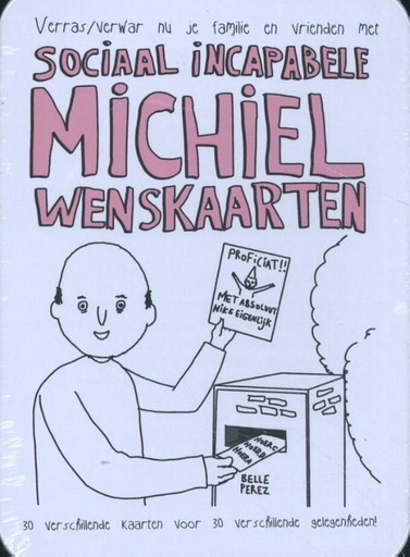 Sociaal Incapabele Michiel - 30 Wenskaarten