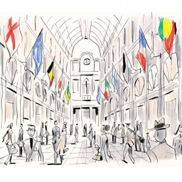 Les Galeries Royales - Zeefdruk Francois Avril