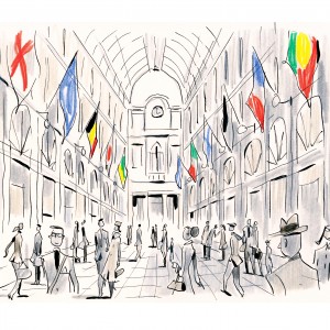 Les Galeries Royales - Zeefdruk Francois Avril