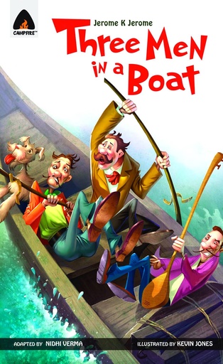 THREE MEN IN A BOAT CAMPFIRE