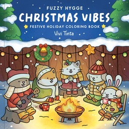 Fuzzy Hygge  Christmas Vibes Coloring Book