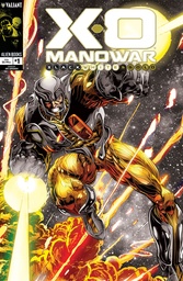 X-O Manowar Black  White & Gold 1 VAR B (Quesada Black  White & Gold VAR)