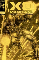 X-O Manowar Black  White & Gold 1 VAR D Foil (Quesada Gold Version)