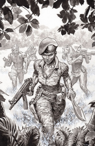Fort Psycho #4 Cover C Lewis LaRosa B&W 1:20 Var
