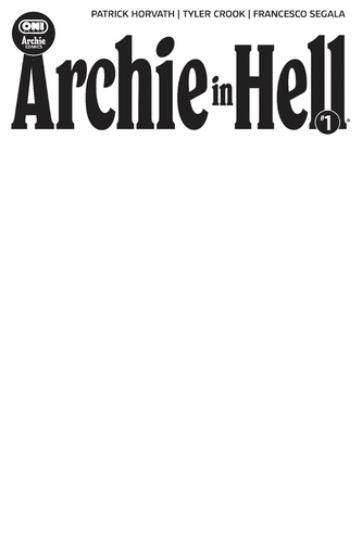 Archie in Hell #1 Cover E Blank Sketch Var