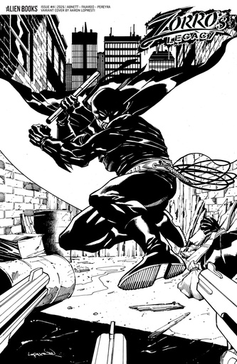 Zorro's Legacy #4 Variant D (Lopresti B&W)