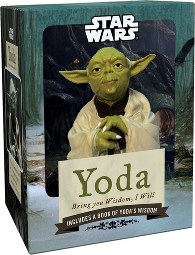 YODA BRING YOU WISDOM I WILL BOOK WITH FIGURINE