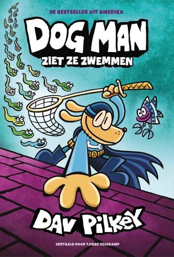 Dog Man NL 08 Ziet ze zwemmen