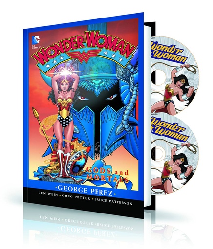 WONDER WOMAN GODS & MORTAL HC BOOK & DVD BLU RAY SET