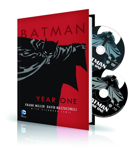 BATMAN YEAR ONE HC BOOK & DVD BLU RAY SET