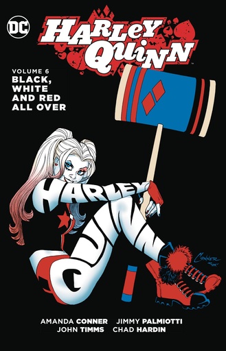 HARLEY QUINN 06 BLACK WHITE & RED ALL OVER