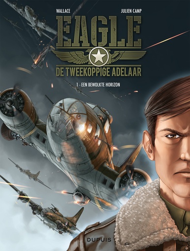 De tweekoppige adelaar SC Eagle 1 een bewolkte horizon