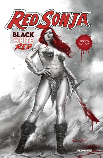 RED SONJA BLACK WHITE RED HC SGN ED 01