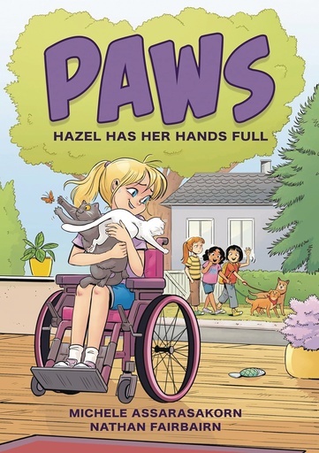 PAWS HAZEL HAS HER HANDS FULL