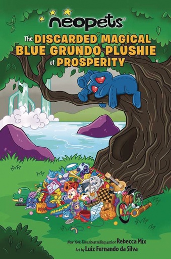 NEOPETS DISCARDED MAGICAL BLUE GRUNDO PLUSHIE PROSPERITY