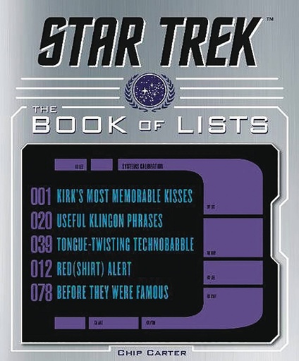 STAR TREK BOOK OF LISTS HC