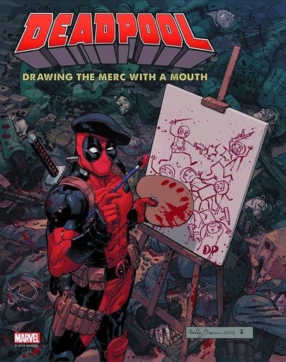DEADPOOL DRAWING MERC W / MOUTH 03 DECADES MARVEL ART