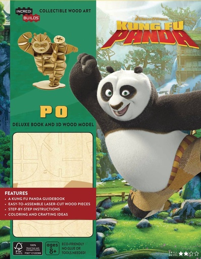 INCREDIBUILDS DREAMWORKS KUNG FU PANDA DLX MODEL W BOOK