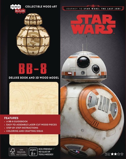 INCREDIBUILDS LAST JEDI BB-8 DLX MODEL W BOOK